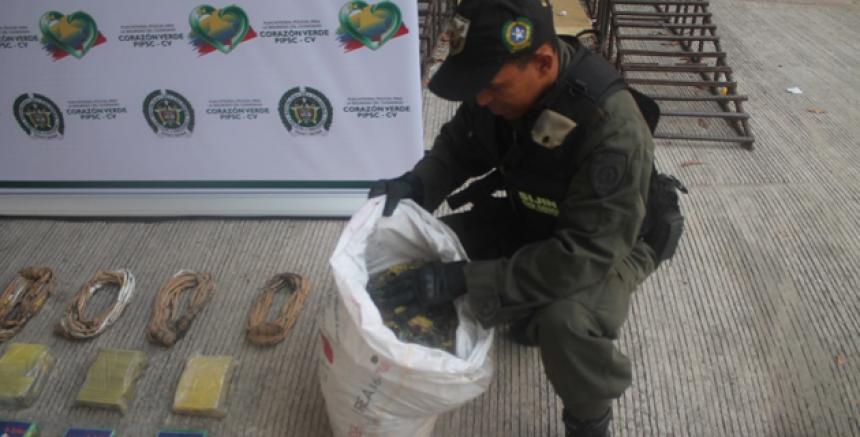 Unidades de la Policia Nacional en Bolivar se incautaron de cinco mil gramos de polvora