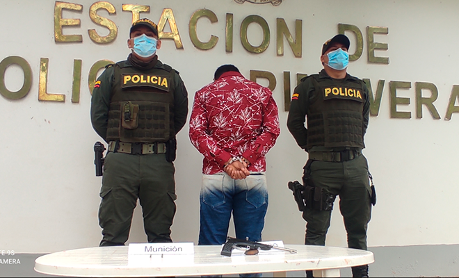 Un capturado por porte ilegal