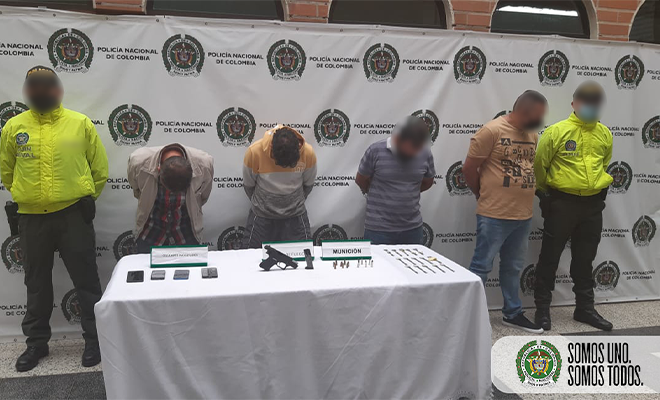 presentación de cuatro capturas por hurto a cajeros