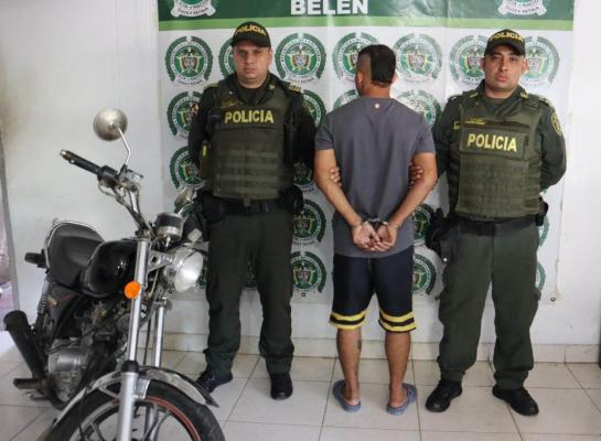 Una persona capturada por el delito de receptación y recuperación de una motocicleta