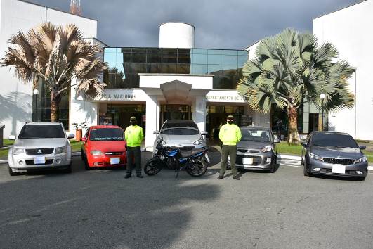 Logramos la recuperación de cinco vehículos, una motocicleta y autopartes