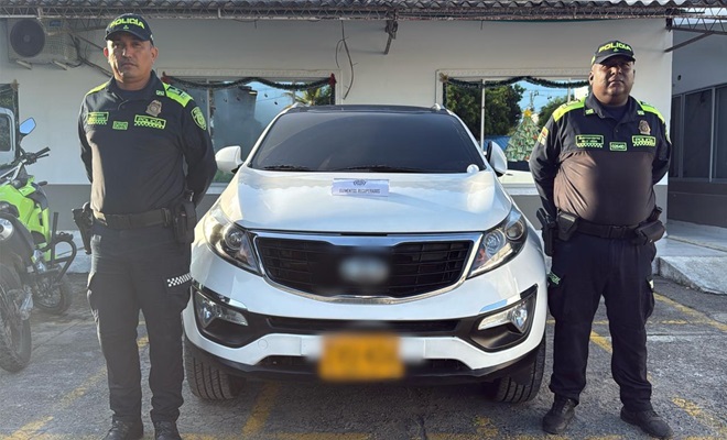 policia recuperó vehiculo en actividades de control