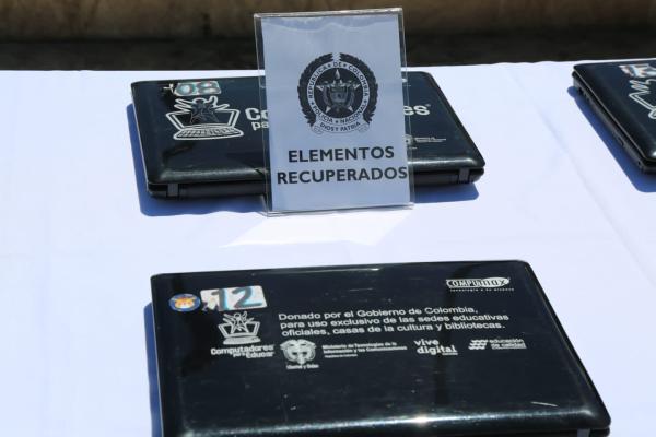 Elementos recuperados en Boyacá