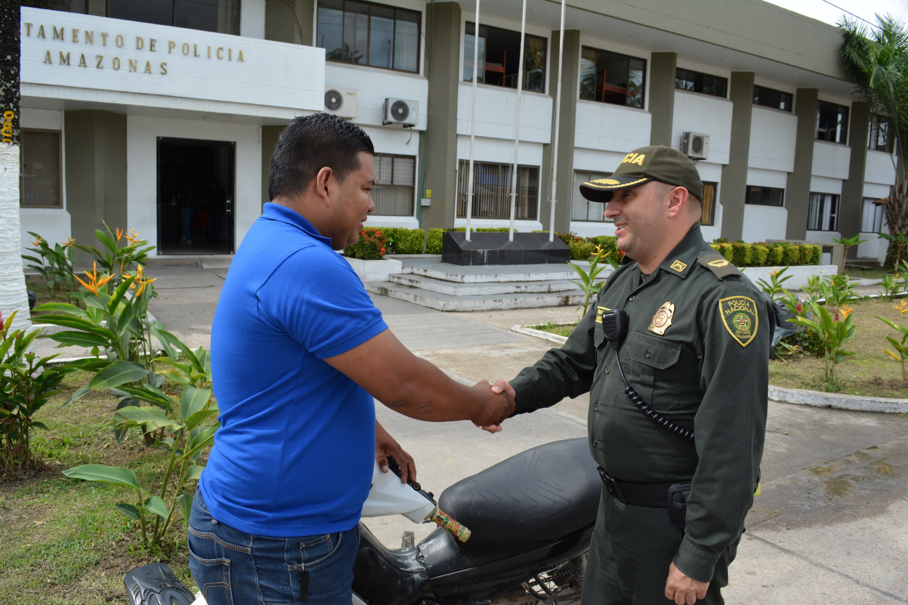 Moto recuperada después de ser hurtada 