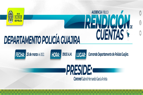 banner departamento de policía guajira
