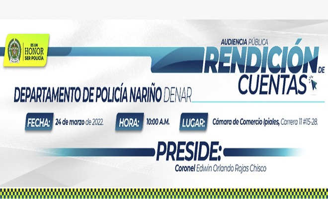 RENDICIÓN DE CUENTAS DEPARTAMENTO DE POLICIA NARIÑO