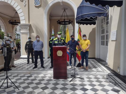 Rueda de prensa con el Director de la Policía Jorge Luis Vargas Valencia 