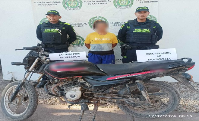 Se recuperó la motocicleta y se captura a la femenina