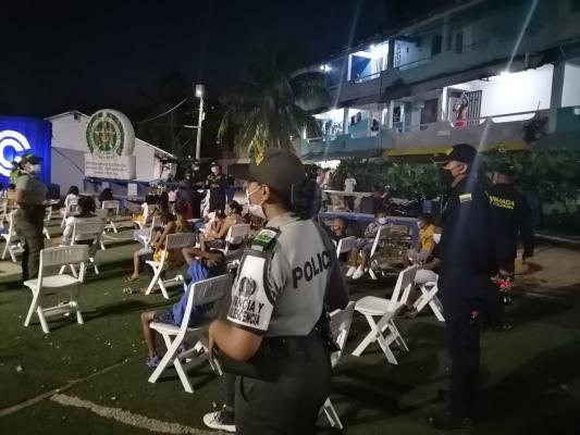 Fuerza Pública y Cine Colombia llevan las mejores películas al Departamento Archipiélago