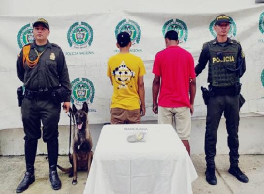 Captura de dos sujetos que pretendían comercializar estupefacientes en el municipio 
