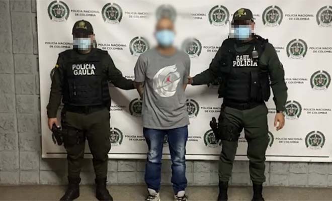 sujeto capturado por extorsión