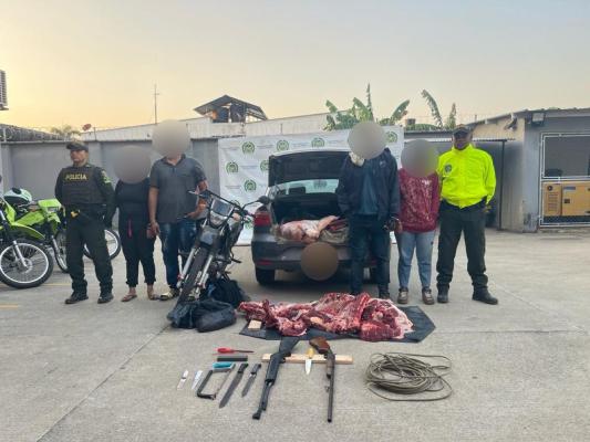 Sujetos capturados por abigeato en la modalidad de carneo