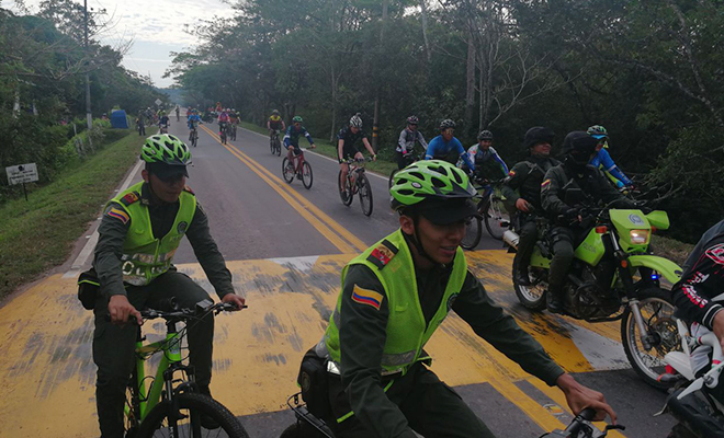 Con-una-travesía ciclística-la Policía Nacional-promueve-una-sana convivencia-en-el Meta