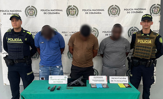 Capturadas tres personas por el delito de hurto en el barrio Los Andes de Barranquilla