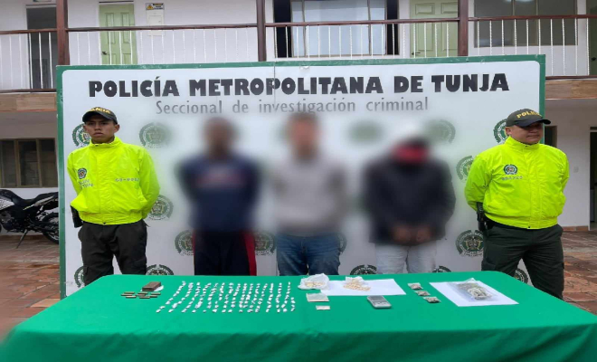 Tres capturados por el delito de fabricación, tráfico o porte de estupefacientes