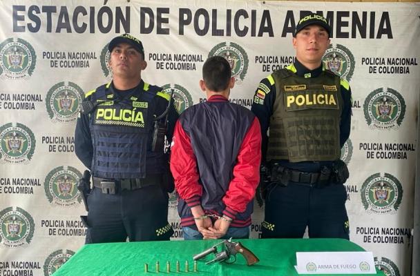 Capturado en Armenia por porte ilegal de armas de fuego 