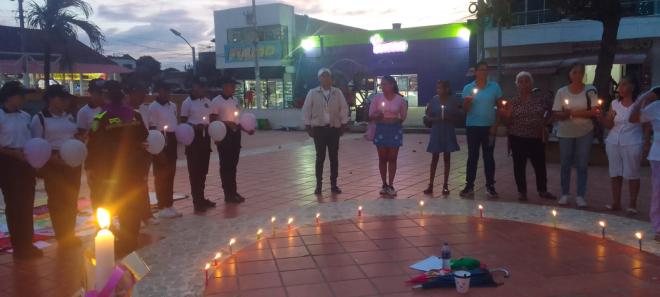 Un velatón en el municipio de Marialabaja