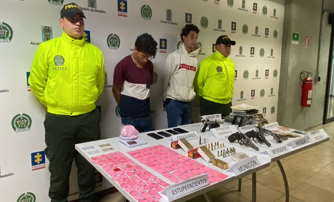 Varias armas incautadas en Medellín y Bello