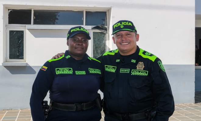 Comandante del Departamento de Polic&iacute;a Bol&iacute;var a la estaci&oacute;n San Mart&iacute;n de Loba