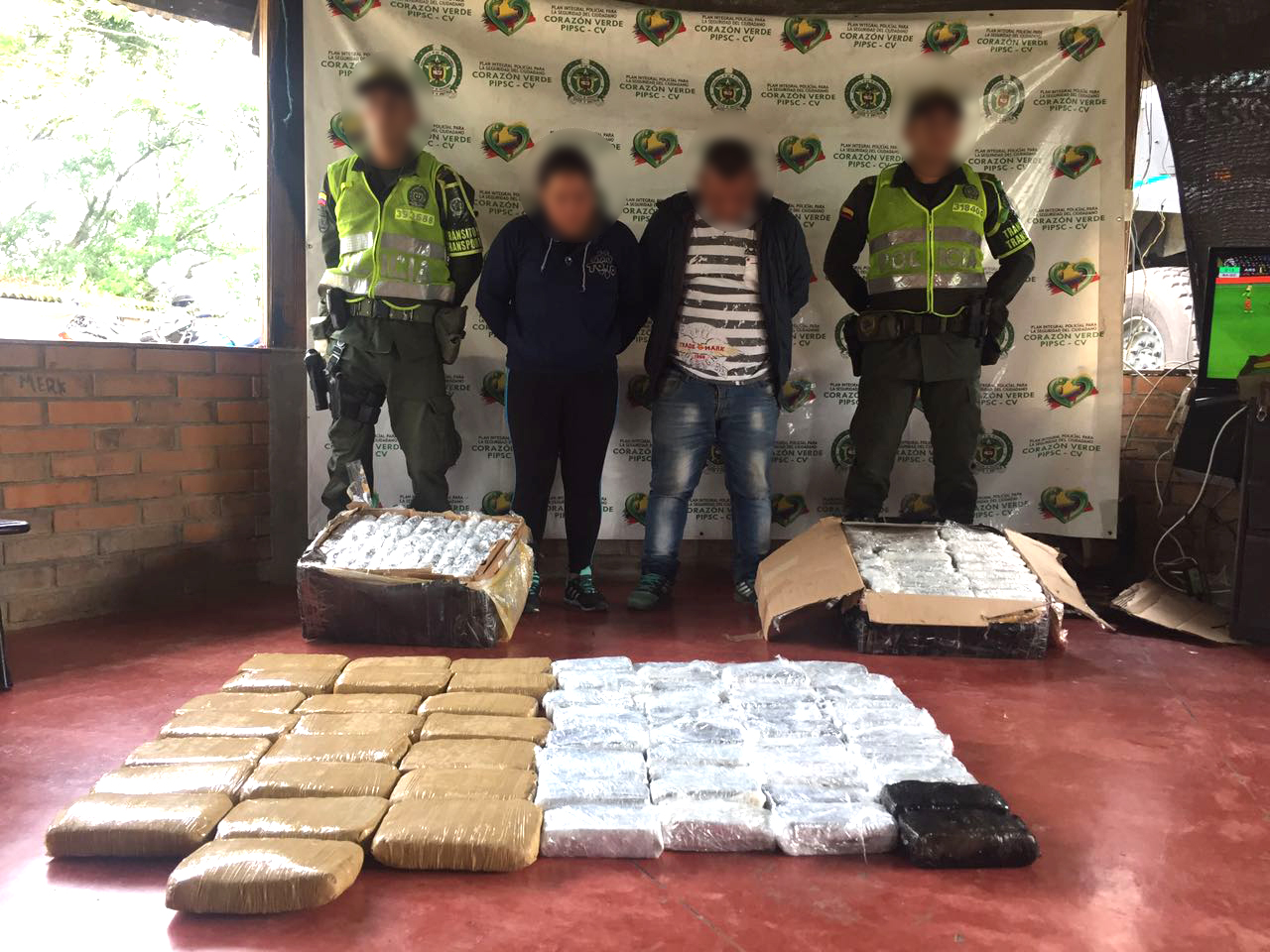 Cae cargamento de 100 kilos de marihuana ingresando a Mocoa