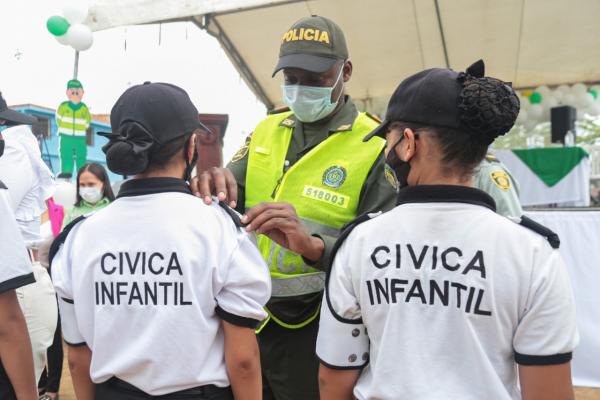 Candelaria tiene la Policía Cívica Infantil y Juvenil más grande de Colombia