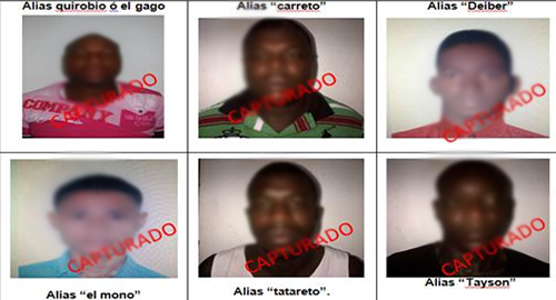 subversion POLICIA NACIONAL Capturados  Seis Integrantes  de la Banda Delincuencial al Servicio de ELN