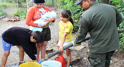 entrega de agua