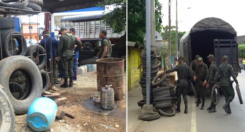Paisaje Visual Plan de emergencia para la recolección masiva de llantas policia