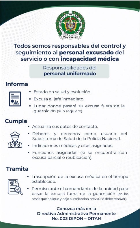 Responsabilidades del personal uniformado