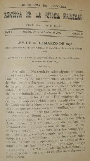 Revista Policía Nacional edición Nro. 10 Primera época
