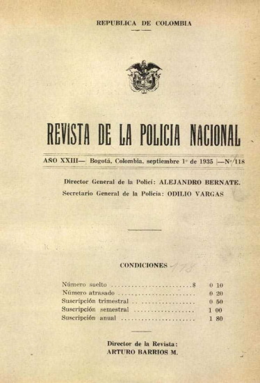 Portada de la Revista de la Policía