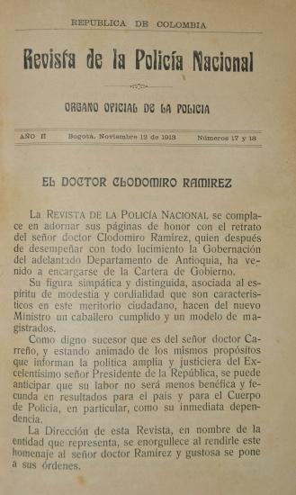 Revista Policía Nacional edición Nro. 17 y 18 Primera época