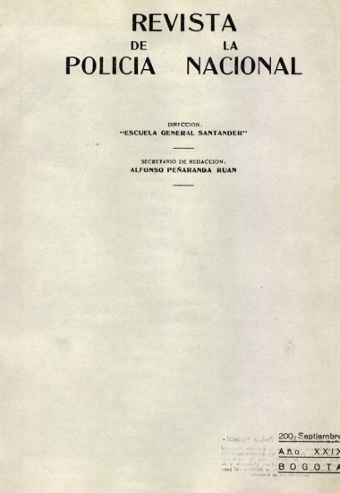 Portada de la Revista de la Policía