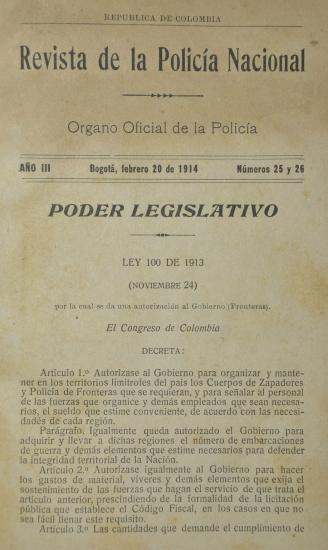 Revista Policía Nacional edición Nro. 25 y 26 Primera época