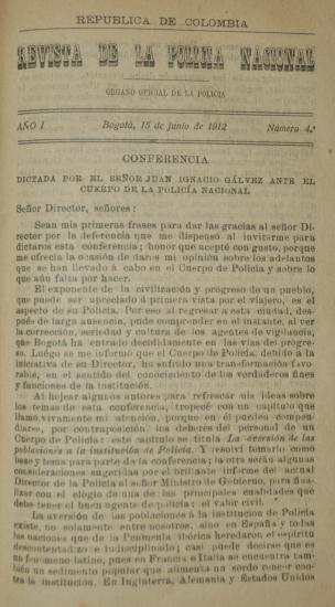 Revista Policía Nacional edición Nro. 4 Primera época