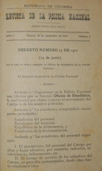 Revista Policía Nacional edición Nro. 7 Primera época