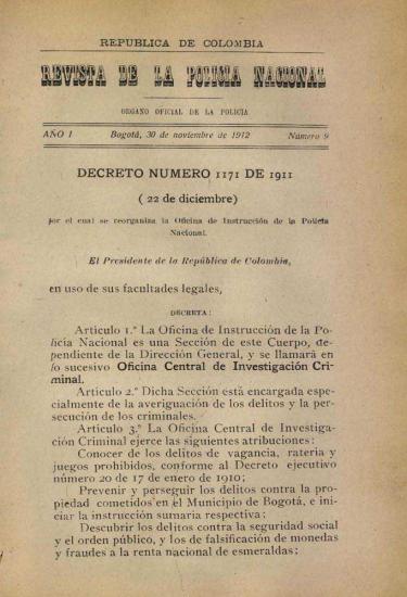 Portada de la Revista de la Policía