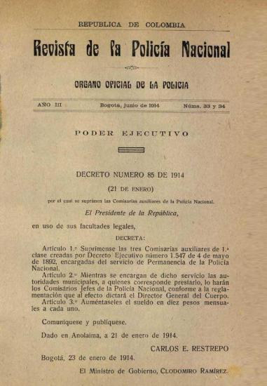 Portada de la Revista de la Policía