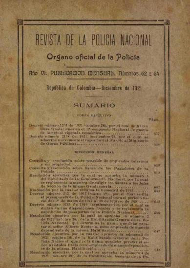 Portada de la Revista de la Policía